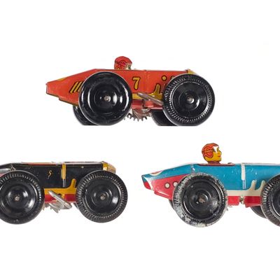 Sale Photo Thumbnail #380: (3) Marx Tin Litho Midget Racers