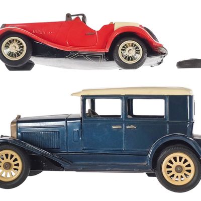 Sale Photo Thumbnail #170: (2) Japanese Tin Litho Roadster & Limousine