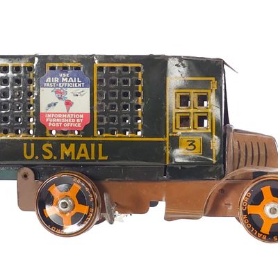 Sale Photo Thumbnail #118: Marx Tin Litho U.S. Mail Truck Windup