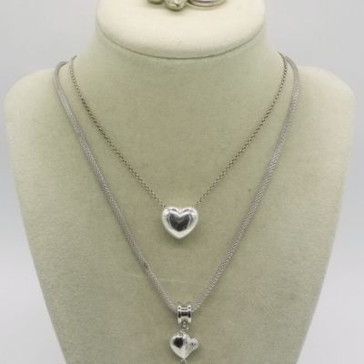 Sale Photo Thumbnail #289: Sterling Heart Necklaces & Ring