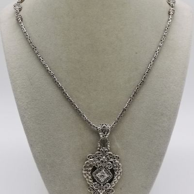 Sale Photo Thumbnail #15: Sarda Sterling Heart Pendant Necklace