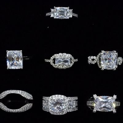 Sale Photo Thumbnail #224: 7 Sterling Bridal Style Rings