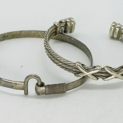 Sale Photo Thumbnail #228: 2 Sterling Bracelets, Cuff & Bangle