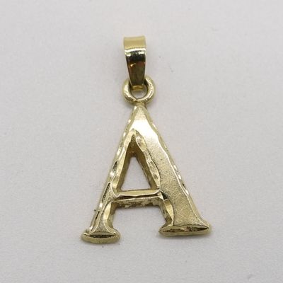 Sale Photo Thumbnail #77: 14K Yellow Gold A Pendant