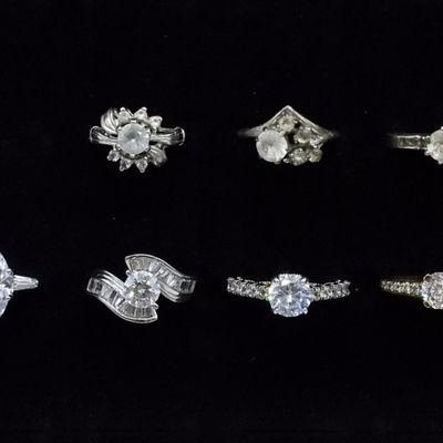 Sale Photo Thumbnail #132: Seven Bridal Style Sterling Rings