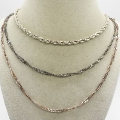 Sale Photo Thumbnail #246: 3 Sterling Chain Necklaces