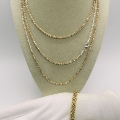 Sale Photo Thumbnail #292: Gold Tone Sterling Chain & Bracelet