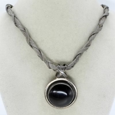Sale Photo Thumbnail #355: Taxco & Dyadema Black Onyx Necklace