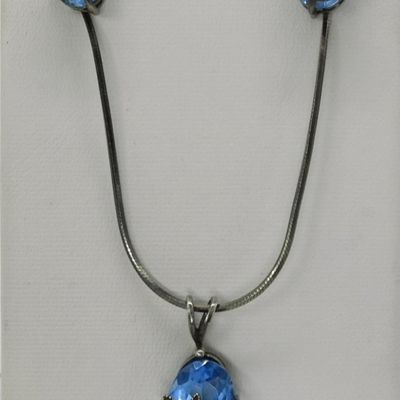Sale Photo Thumbnail #152: Avon Sterling Blue Stone Set