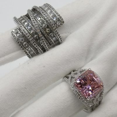 Sale Photo Thumbnail #259: Two Sterling Statement Rings