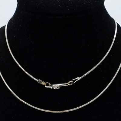 Sale Photo Thumbnail #20: 14K White Gold Snake Chain Necklace 21"