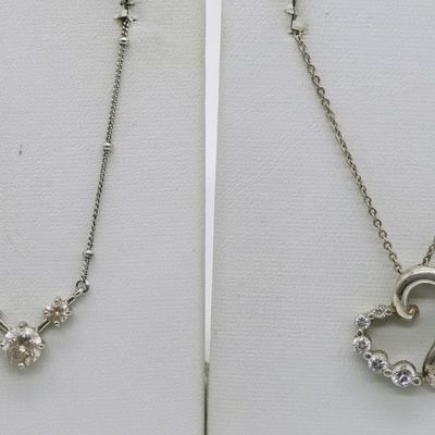 Sale Photo Thumbnail #316: 2 Sterling Fashion Necklaces