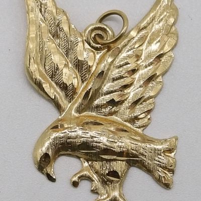 Sale Photo Thumbnail #51: 14K Yellow Gold Eagle Pendant