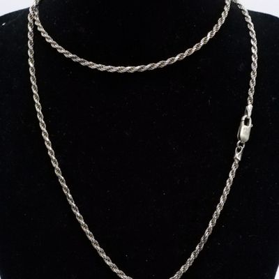 Sale Photo Thumbnail #313: Sterling Silver Rope Chain Necklace