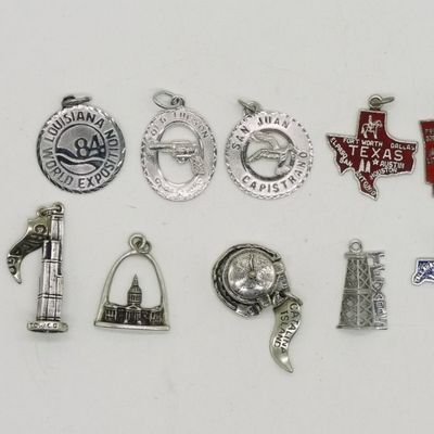 Sale Photo Thumbnail #197: 11 Vintage Sterling Charms