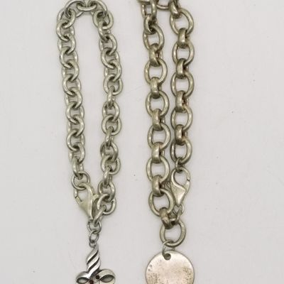 Sale Photo Thumbnail #240: 2 Sterling Charm Bracelets - 2 Charms