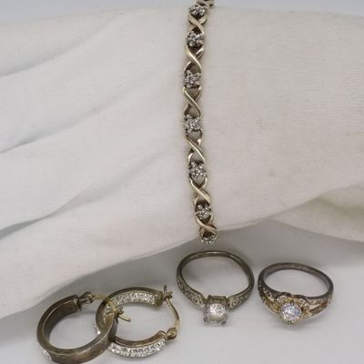 Sale Photo Thumbnail #125: Fashion Sterling Rings, Bracelet, Earrings