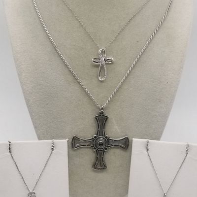 Sale Photo Thumbnail #79: Sterling Silver Religious Necklace Lot of 4