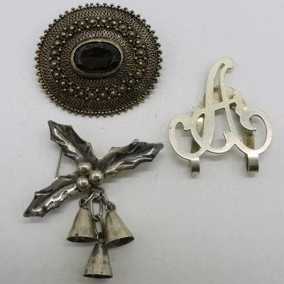 Sale Photo Thumbnail #371: Taxco Holly berry Pin & More Sterling