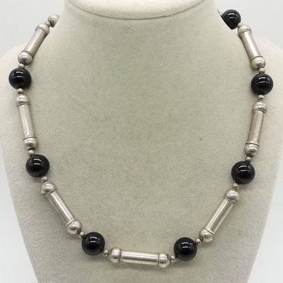 Sale Photo Thumbnail #291: Sterling & Black Onyx Necklace
