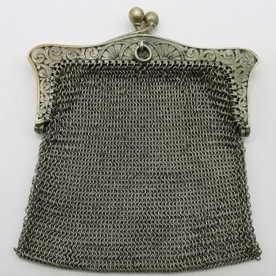 Sale Photo Thumbnail #399: Antique Sterling Mesh Coin Purse