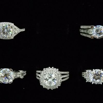 Sale Photo Thumbnail #314: Five Sterling Bridal Style Rings