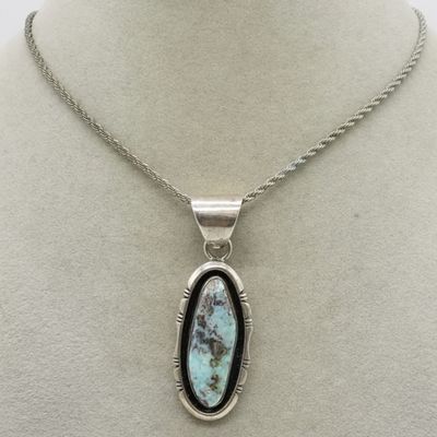 Sale Photo Thumbnail #135: Native American 925 Turquoise Necklace