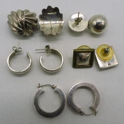 Sale Photo Thumbnail #183: 5 Pair Sterling Pierced Earrings