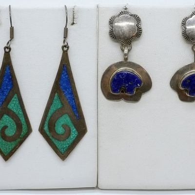 Sale Photo Thumbnail #133: Native American & Mexico 925 Earrings