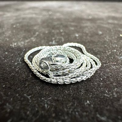 Turkey RCI 14K White Gold Silver Chain Necklace V91