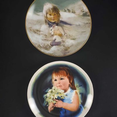 Snow Bunny and For You Decorative Plates by Viletta China & Pemberton