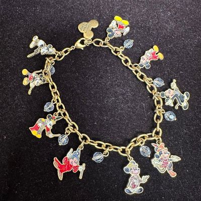 Bradford Exchange Disney Mickey Mouse Through The Years Charm Bracelet