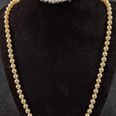 Faux Pearl .925 Sterling Silver Necklace
