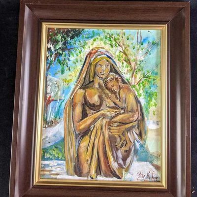 Painting of "Mother and Child" by Patrick Noze