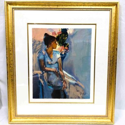 Limited Edition Herve Fenouil Artist Proof Pencil Signed "Romance" Serigraph