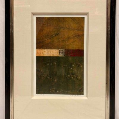 Contemporary Ethan Allen Framed Wall Art Print Lento I Signed Jackson