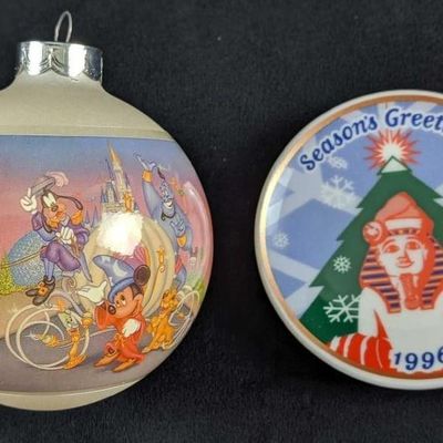 Disney 25th Anniversary And Sphinx Ornament Lot