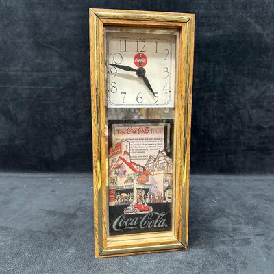 1994 Toy Town Coca Cola Quartz Wall Clock Wood
