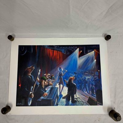 Ivan Clarke Lonely Dog Series The Vault Small Giclee on Canvas B