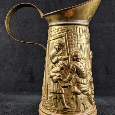 Vintage Brass Hand Soldered Pitcher