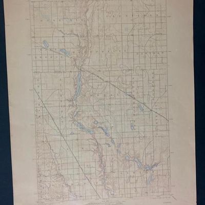 1921 USGS Topographic Map of North Dakota