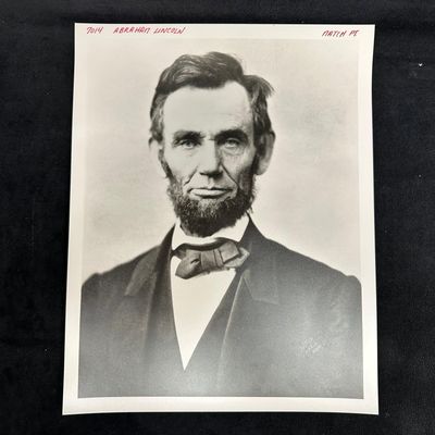 Abraham Lincoln Vintage Portrait Black and White Analog Photography Print