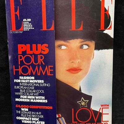 Vintage Elle UK Magazine October 1987