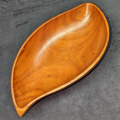 Vintage Wooden Monkey Pod Serving Bowl