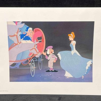 Sale Photo Thumbnail #1047: Disney's Cinderella Stepping Into Her Carriage Commemorative Lithograph 2001