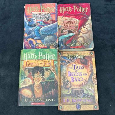 Harry Potter Paperback Lot and The Tales of Beedle the Bard Hardcover J.K. Rowling Book Set