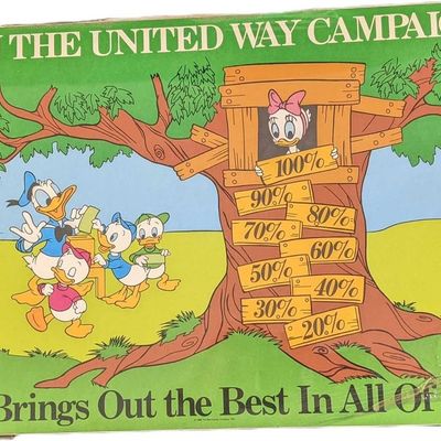 Disney Ducktales United Way Campaign Mini Poster