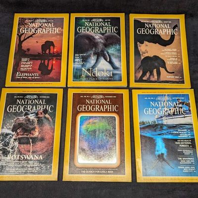 6 1980s 1990s National Geographic Magazines I Hologram