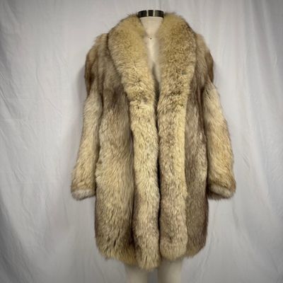 Natural Fox Fur Coat Medium Length FurI9