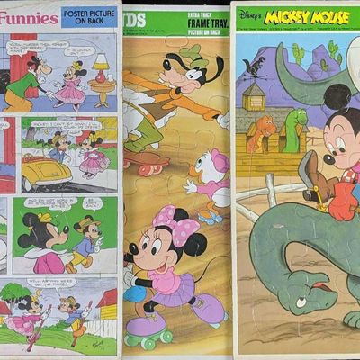 Sale Photo Thumbnail #1049: Large Disney Golden Frame Tray Puzzles Mickey Mouse